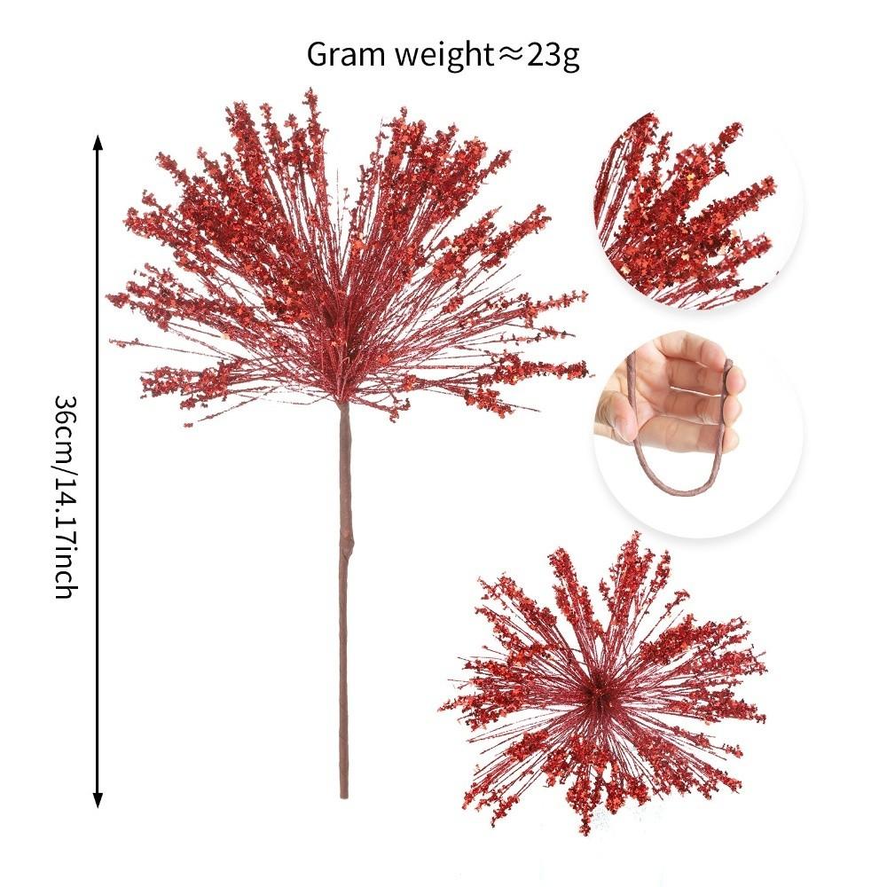 Glitter Finish Christmas Branch Plastic Material Christmas Branch Decoration Holiday
