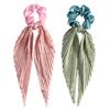 Simple Temperament Satin Large Intestine Hair Band Bow Streamer Tied Hair Ornament Ponytail Head Rope Hair Rope Hair Band