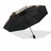1pc Roses and Dandelions Circular Arrangement Umbrella with Plastic Handle,Suitable for All Seasons Home Travel Outdoor UmbrellaDD1829