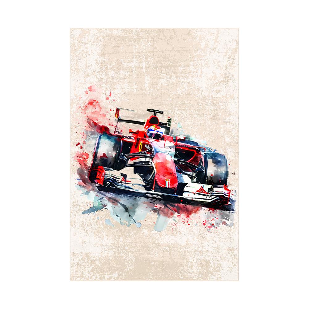 Retro F1 Racing Canvas Painting Poster Vintage Racing Car Wall Art Print for Home Decor