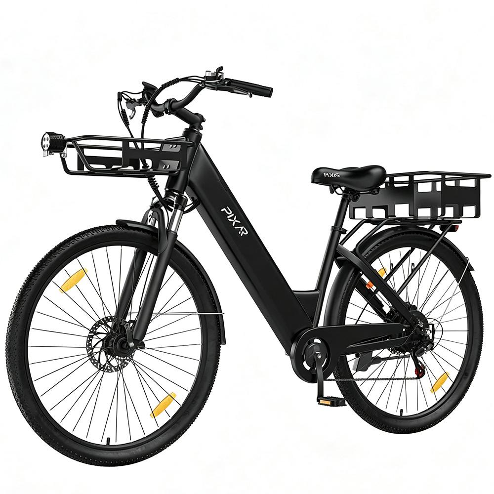 Pixar C1 Electric Bicycle 27.5" Tire 250W Motor Urban Commuter Electric Bike Top Speed 25km/h Dual Disc Brakes 7 Speed 36V 13Ah Max Load 150Kg