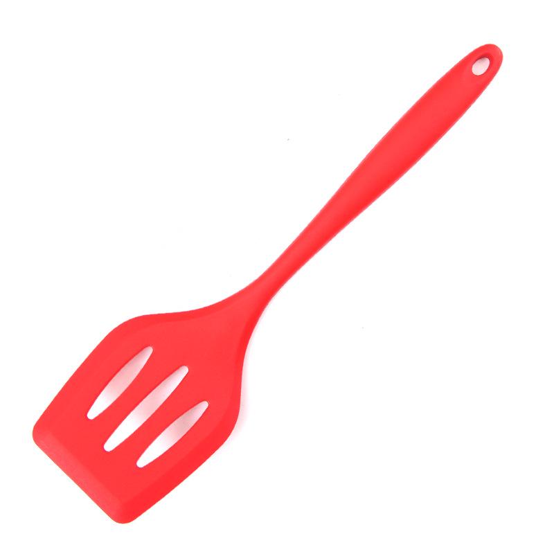 Colored Silicone Kitchenware Set: Non-stick, High Temp-Resistant, Food-Grade Spatula & Soup Ladle.