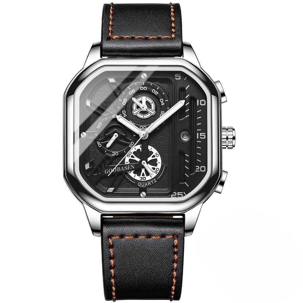 Ancient Cypress Forest Men s Black Warrior Sport Luminous Waterproof Watch with Calendar