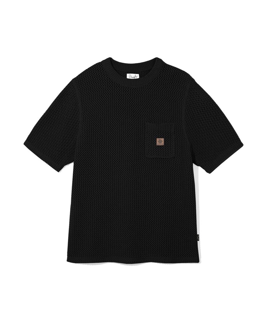 PHYSICAL DEPARTMENT Pocket Mesh Knit Ss Black