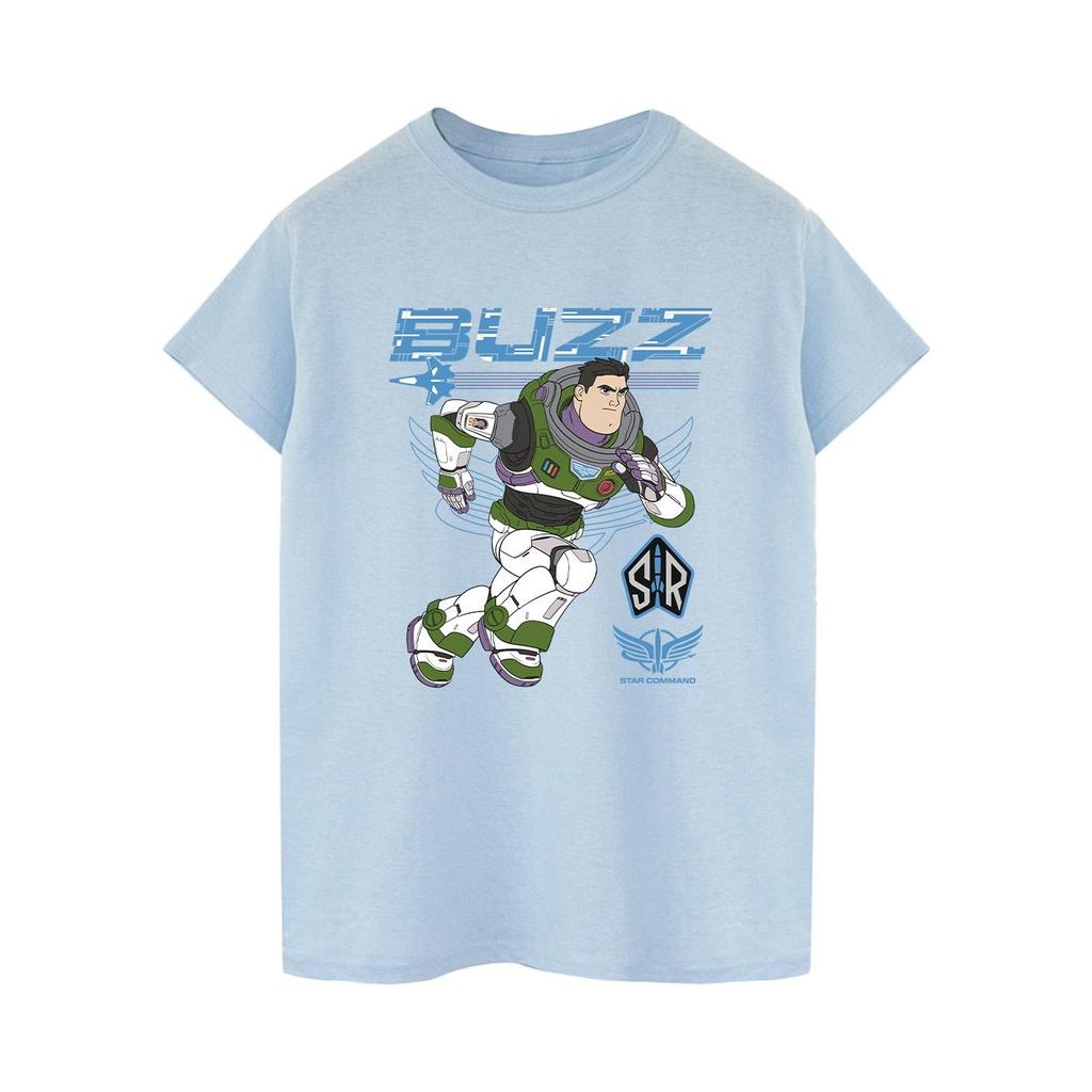 Disney Womens/Ladies Lightyear Buzz Run To Action Cotton Boyfriend T-Shirt