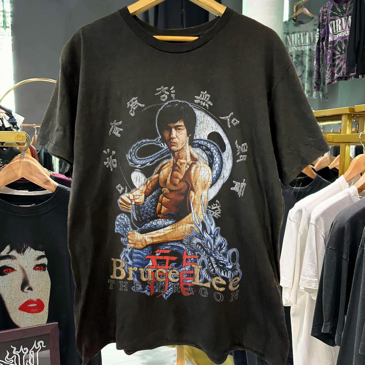 Bruce Lee The Dragon Rare T-Shirt Black S 3XL