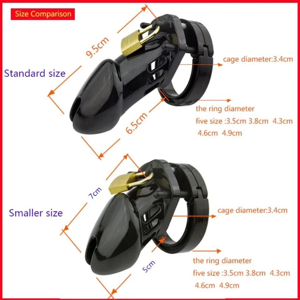 Male Chastity Cage Device Small/Standard Cock Cage with Rings Erotics Urethral Brass Lock Locking Sex Toys for Men Adults