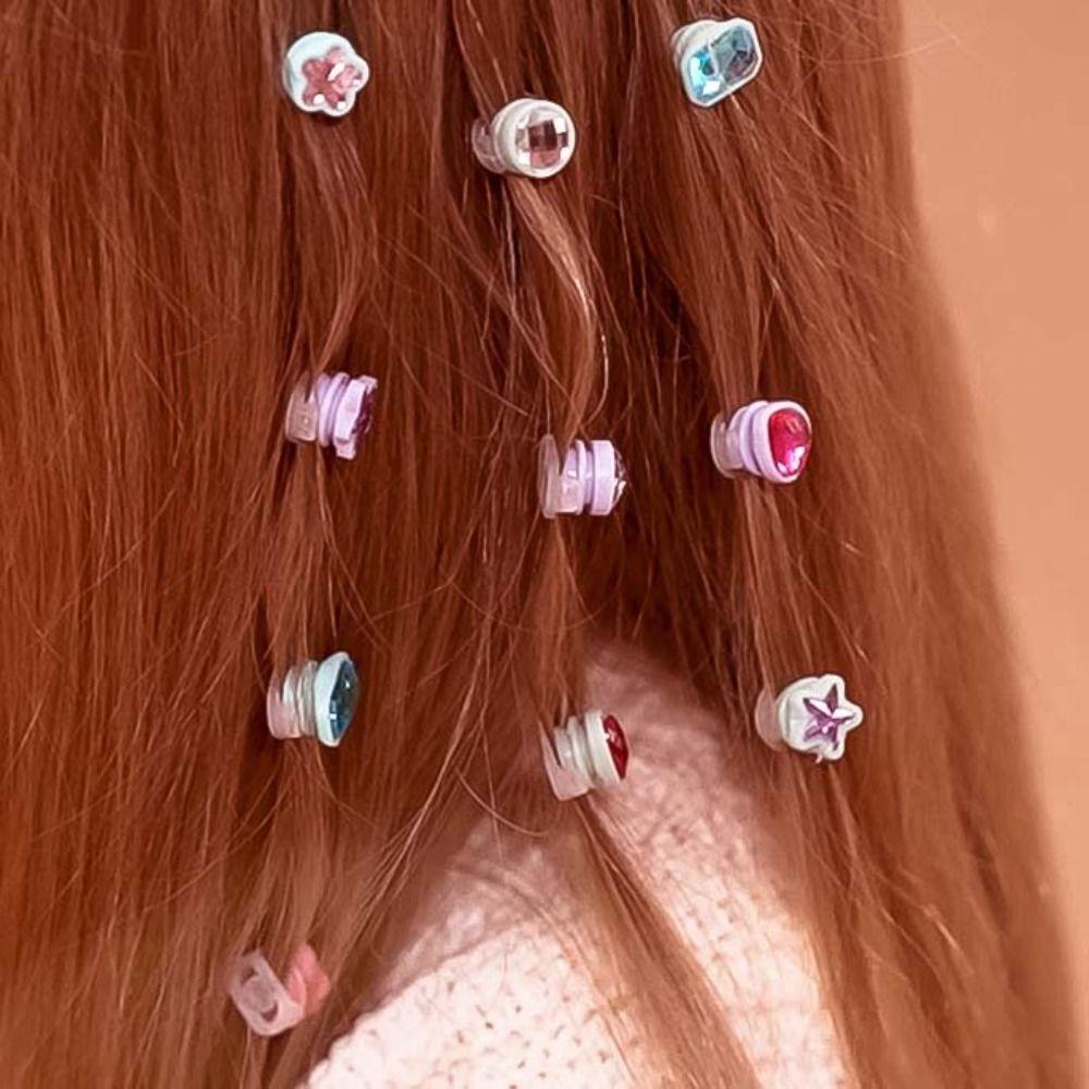 Shining  Girls Hair Jewels Reusable Kids Hair Styling Tool Hair Gem Stamper  For Children