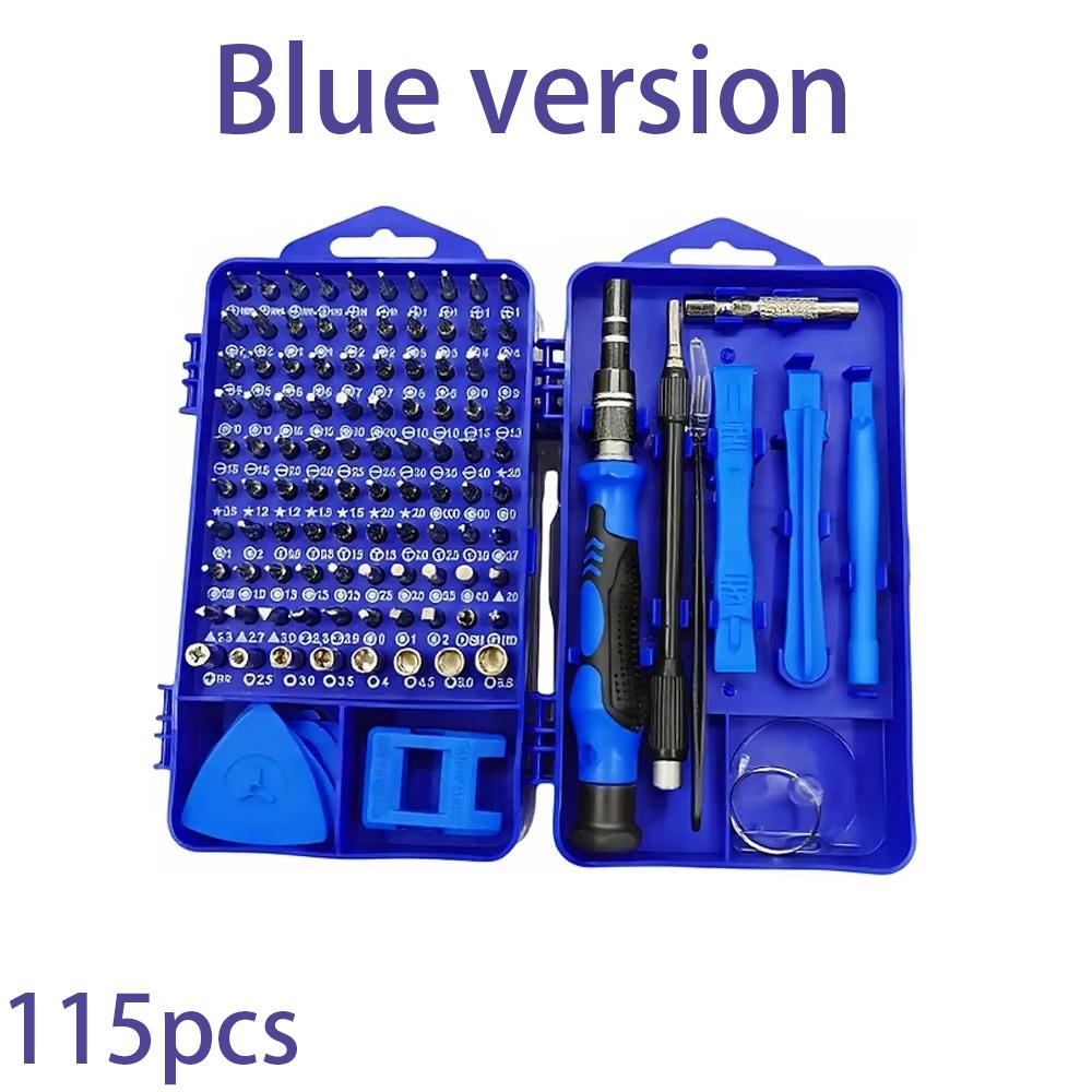 

2025new 115-in-1 Precision Screwdriver Set for Electronics PC Laptop Phone MacBook Repair Professional Tools Kit for Every Task синій