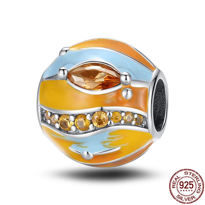 Decorative Charms Fit 3Mm Original Bracelet Copper Planet Series Collection Space Astronaut Earth Bead Diy Fine Fine Jewelry Gift Idea