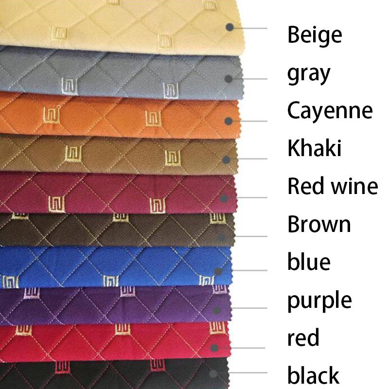 100*148cm Cotton Linen Quilted Fabric Sponge Embroidery Pattern Fabric For Diy Car Interior Seat Cover Upholstery Sofa Material