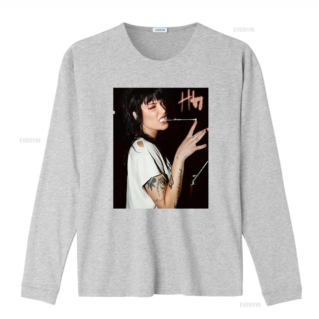 Halsey T Shirt For New Style Vintage Washed Fashion Casual Top For Everyday Wear Graphic Breathable Streetwear Slightly Unisex