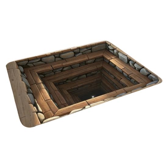 Floor Mat 3D Optical Illusion Rug with Realistic Hole Effect Soft Non-Slip Pet-Friendly Carpet Living Room Hallway Decorative Rug