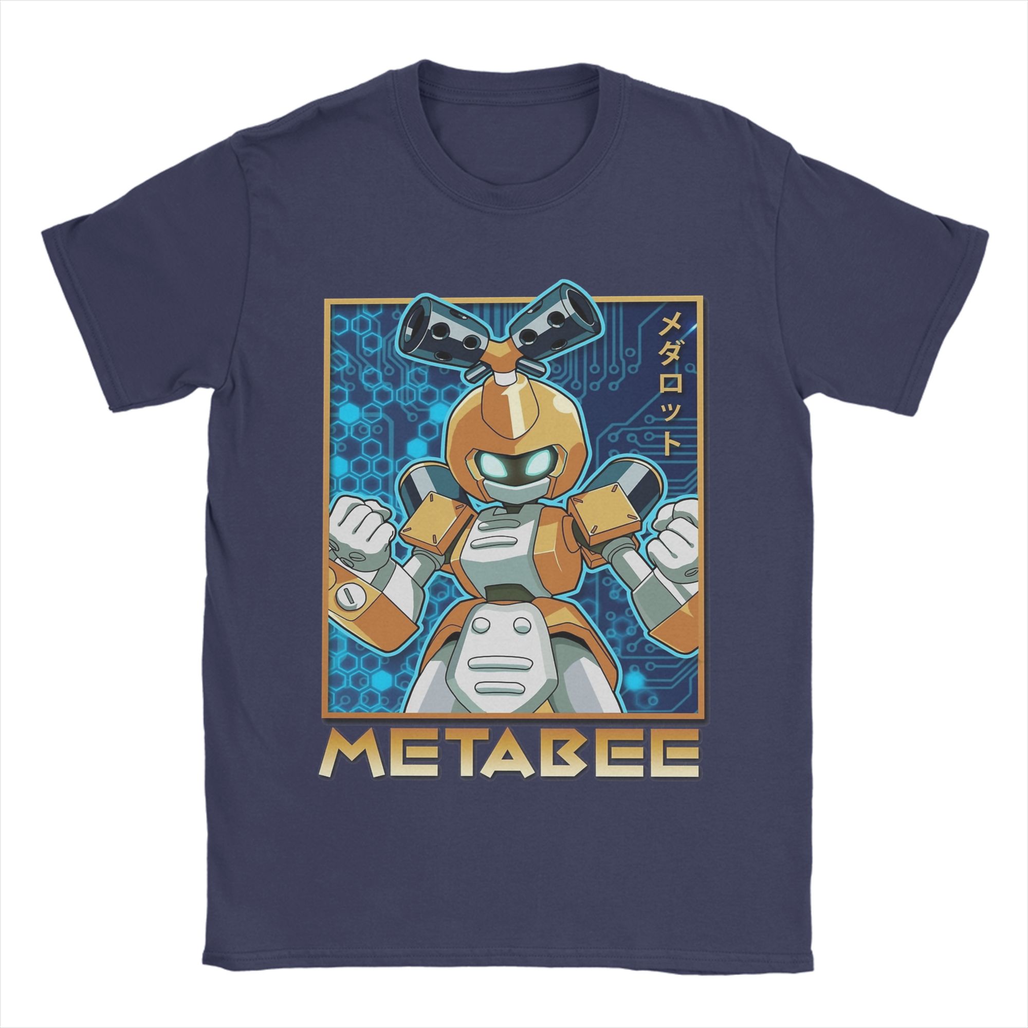 

Humorous Medabots Metabee TShirt for Unisex Crew Neck 100 Cotton T Shirts Short Sleeve Tees Birthday Gift Clothing 4XL