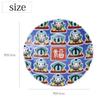 KISSYO Kutani ware ceramic featuring a lucky charm Made in Features a vibrant and stylish Suitable for use with ClickPost Japanese-made plate, 9.5cm,
