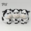 PLA Cow Decoration 3D Printed Dairy Figurine, Cartoon Cattle Statue for Desk Decor, Collectible Figure Mini Sculpture Home Office, Gift Animal Lovers