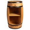 Tonneau En Bois - Creative Cooper - 80cm - Éclairage LED - Rangement Bouteilles - Chêne