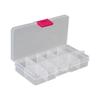 Clear Plastic Storage Box 10 Compartment with Sealing Lid Container for Case for Small Jewelry Ring for Pill Multicolor