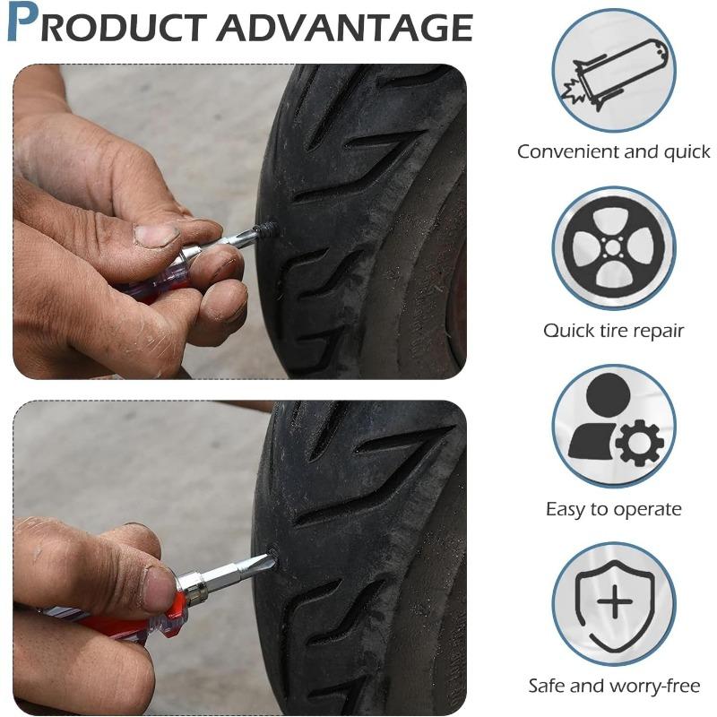 20/10 piezas Clavo de Reparación de Neumáticos al Vacío Tornillos para Pinchazos de Neumáticos Juego de Montaje para Motocicleta Reparaciones de Ruedas Tubeless Kit de Pinchazos Parches para Coche