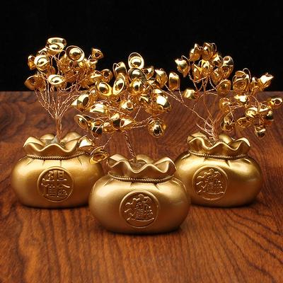 Geldbeutel-Baumschmuck für ein Vermögen, jeden Tag Geld verdienen, kreative Geldbeutel-Tischdekoration, Geschenk für den Einzug in ein neues Zuhause, Auto-Ornament