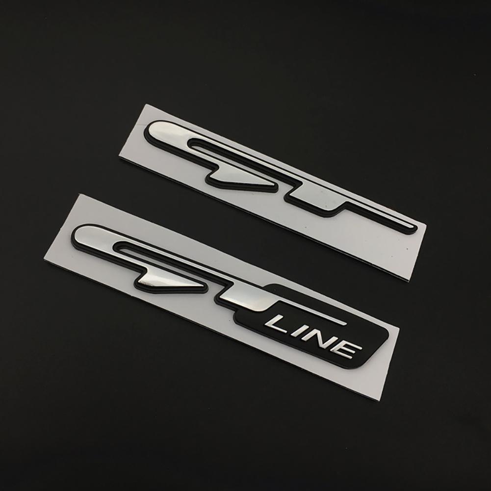 3D Chrome Car Letters GT Line Sticker Emblem Logo For Ceed Picanto K5 Stonic Optima Sportage GT Line Badge Decal Accessories
