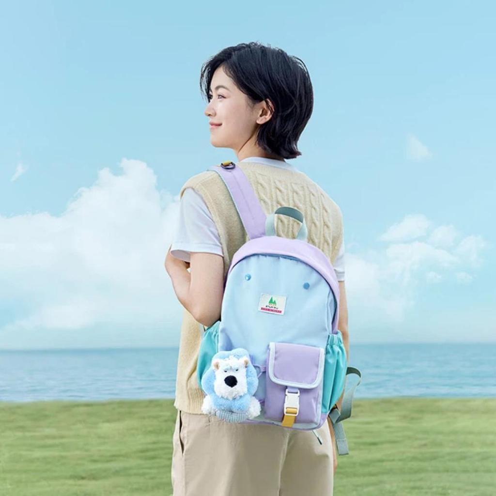 SHUKIKU Doll Backpack, Water-Resistant Backpack, Sea Salt Eggplant Purple, Size S+, 21*10*30.5cm