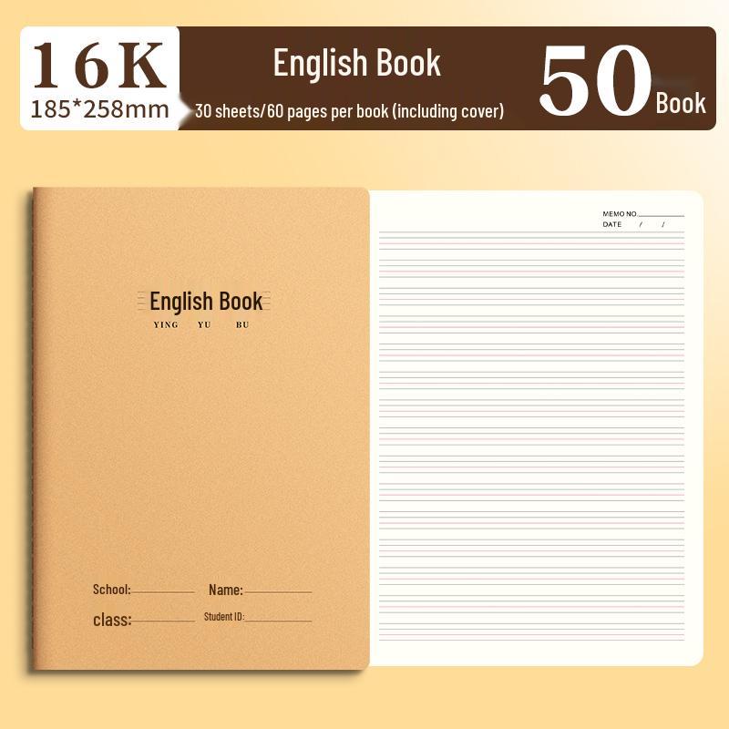 16k Language Composition Notebook - 400 Grids, Ideal for 3rd To 6th Grade Students