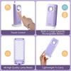 VAVOFO Electric Gas Lamp, Cordless Lamp with 15 Dimming Modes, Cute Stand, 6000 mAh Lamp, LED, Modern Office Lamp (Purple)