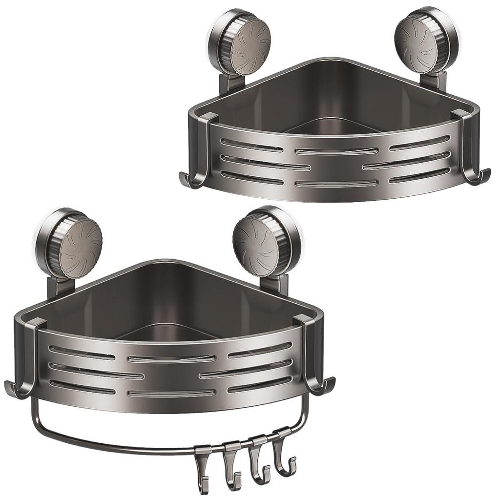 Compact Size Corner Shower Rack Suction Cup Holder