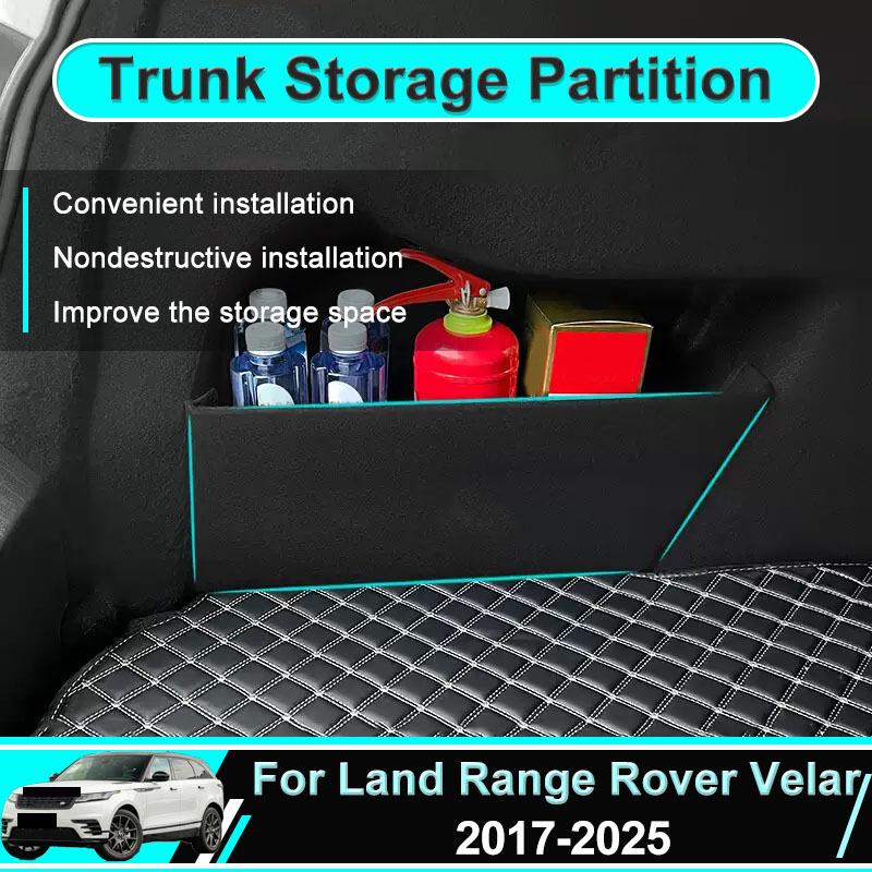 For Land Rover Range Rover Velar L560 2017-2025 Car Trunk Storage Partition Box Side Storage Auto Parts Interior Tools Rear Box