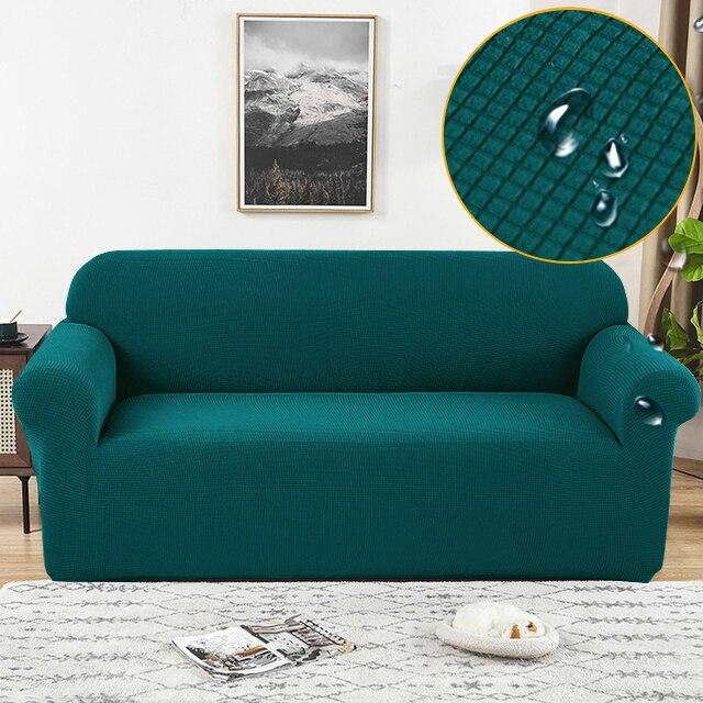 Waterproof Sofa Cover Armchair Slipcover 1/2/3/4 Seater Cover Polar Fleece Sofa Cover Furniture Protector for Home Living Room