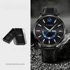 Luxury Business Fashion Quartz Watch with Leather Strap Alloy Case Pointer Dial-Premium Design Men's Gift