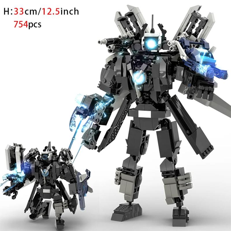 Skibidi Toilet Titan TV Man Speakerman Horror Game Bosses Camara Building Block Cartoon Doll Model Kids Birthday Halloween Gift