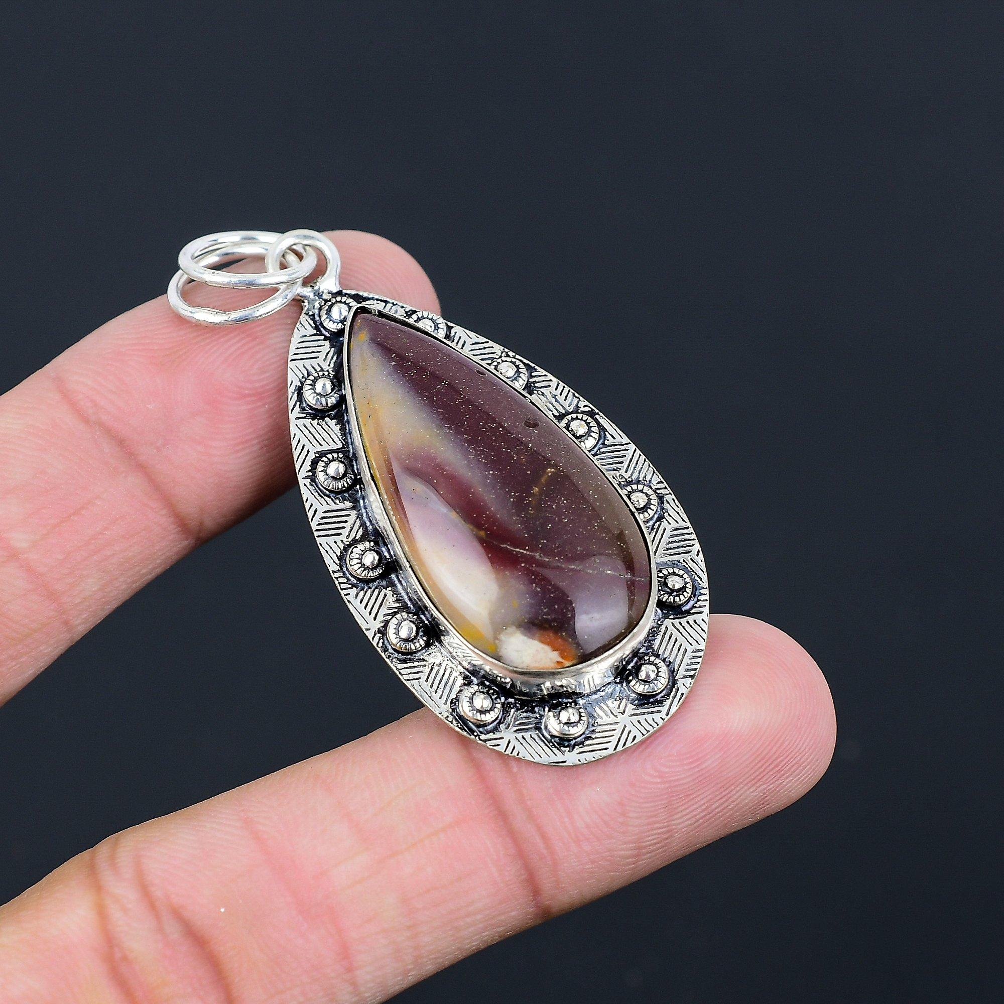 Mothers day Deal Mookaite Gemstone Handcrafted Pendant Jewelry Sterling Silver