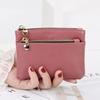 PU Leather Coin Purse Wallet With Card Slots Coin Organizer Change Holder Card Case Leather Zipper Storage Bag