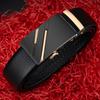 Men'S Cowhide Belt High-End Automatic Buckle Leather Belt Men'S Middle-Aged And Young Leisure Business Belt Men