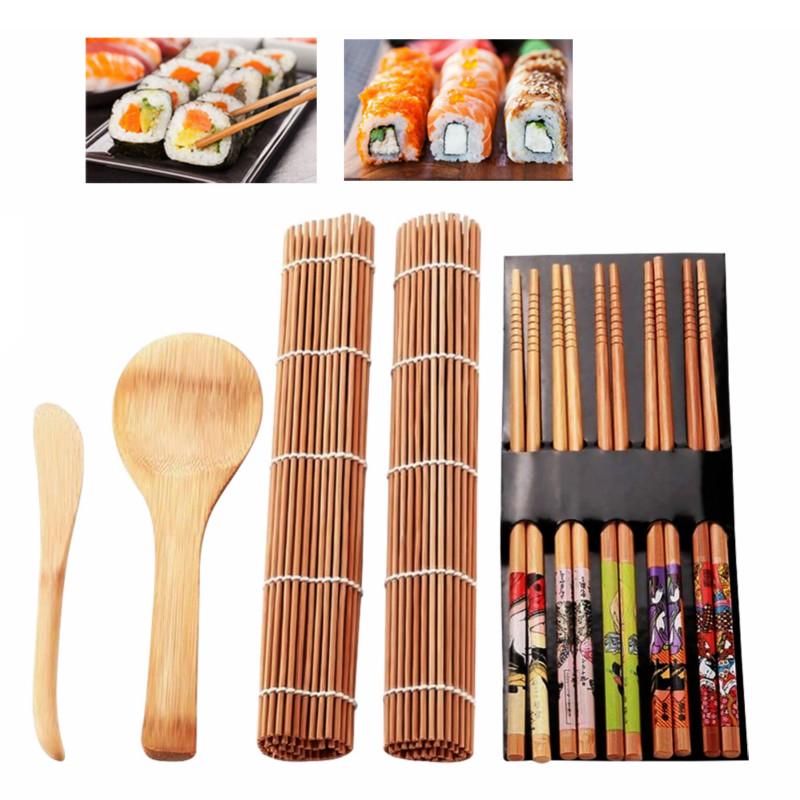 HUANGRONG Bread Slicer 1 Set DIY Sushi Maker Set Rice Mold Kitchen Sushi Making Tool Kit Sushi Mold Cooking Tools Set For Sushi Roll Cooking Tools Color : Type 1