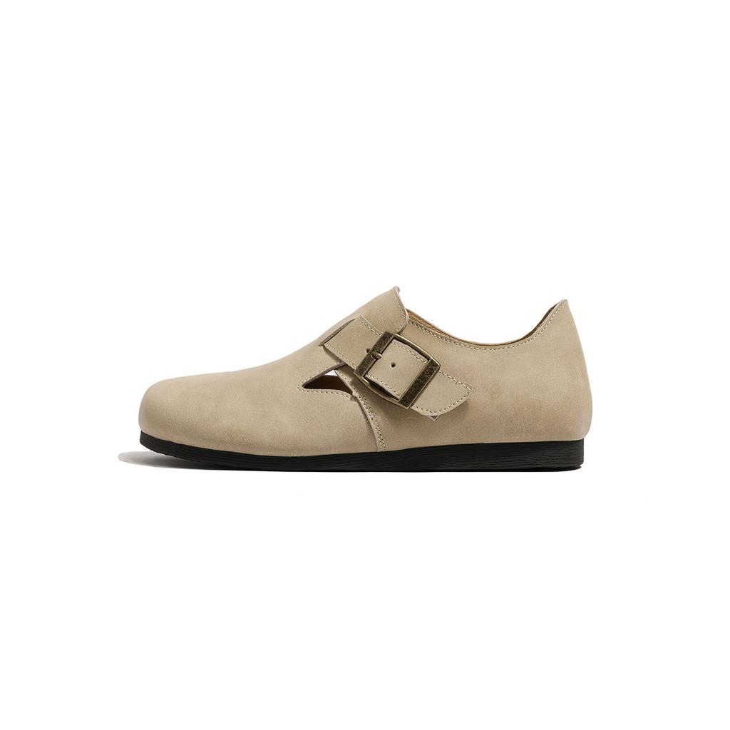 Waterproof Boken Shoes Women's Leather Inner Height Increase Spring and Summer 2025 New Comfortable Soft Sister Japanese Retro Big Head Shoes