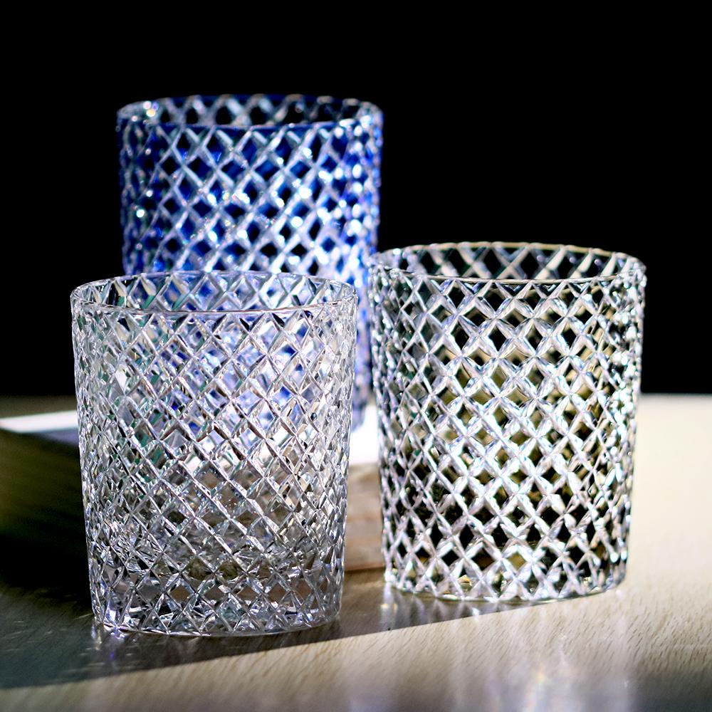 Bicchiere da Whisky in Cristallo al Piombo 24% Pbo Taglio a Mano Artigianato Edo Kiriko Lussuoso Bicchiere Tumbler per Whisky 250Ml Regalo per Uomini