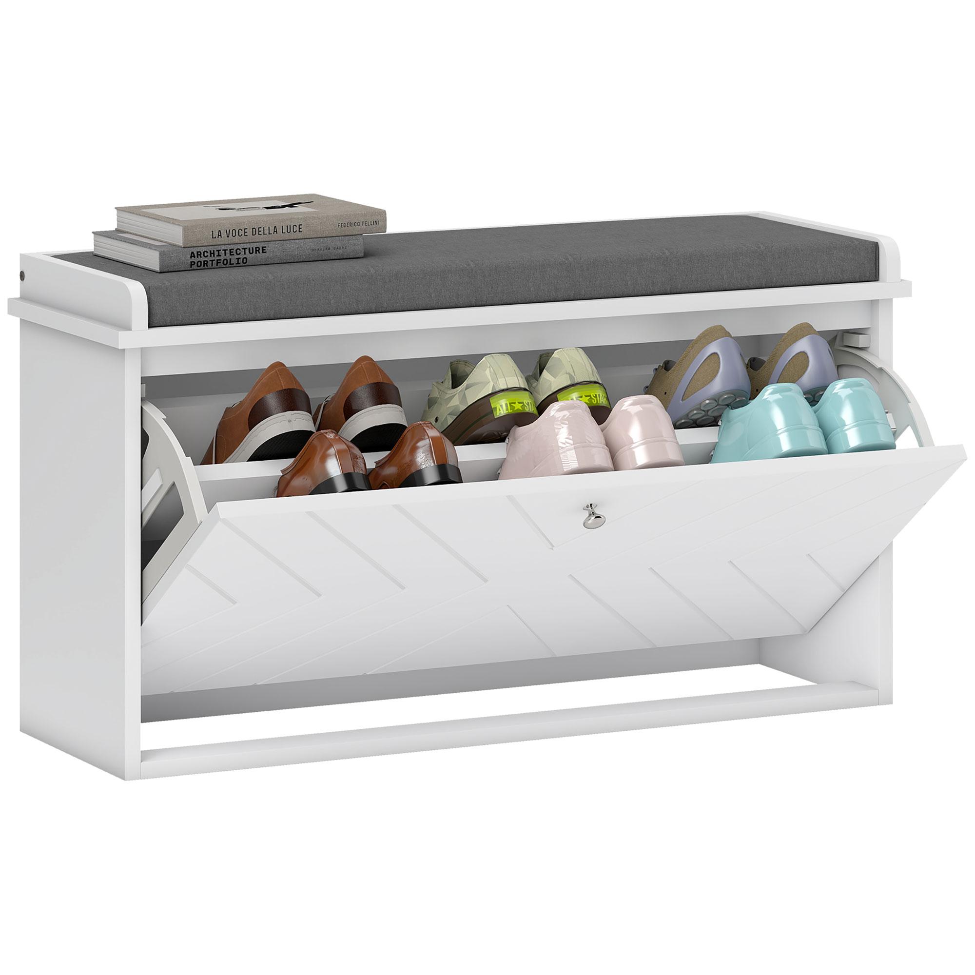 Shoe Cabinet with Bench with Adjustable