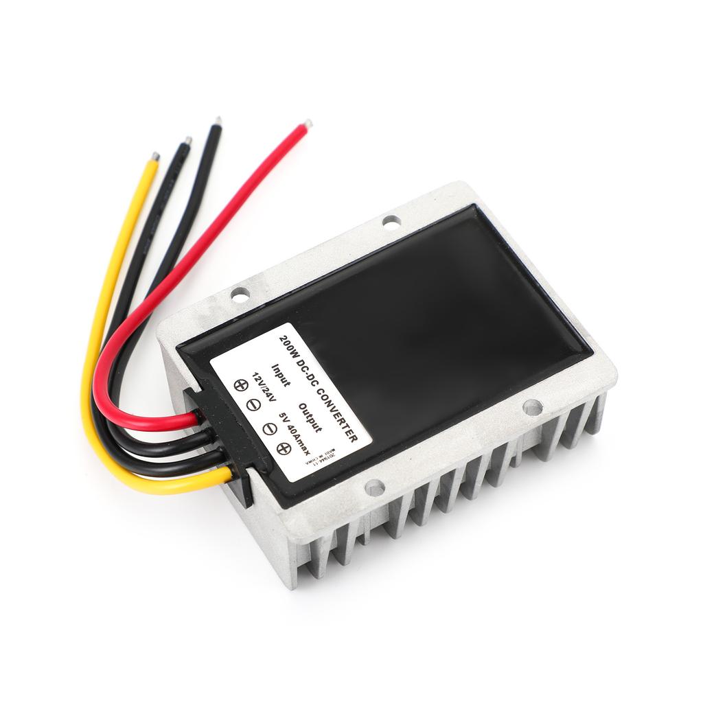 WaterProof 12V/24V To 5V 40A 200W Step Down DC/DC Power Converter Regulator