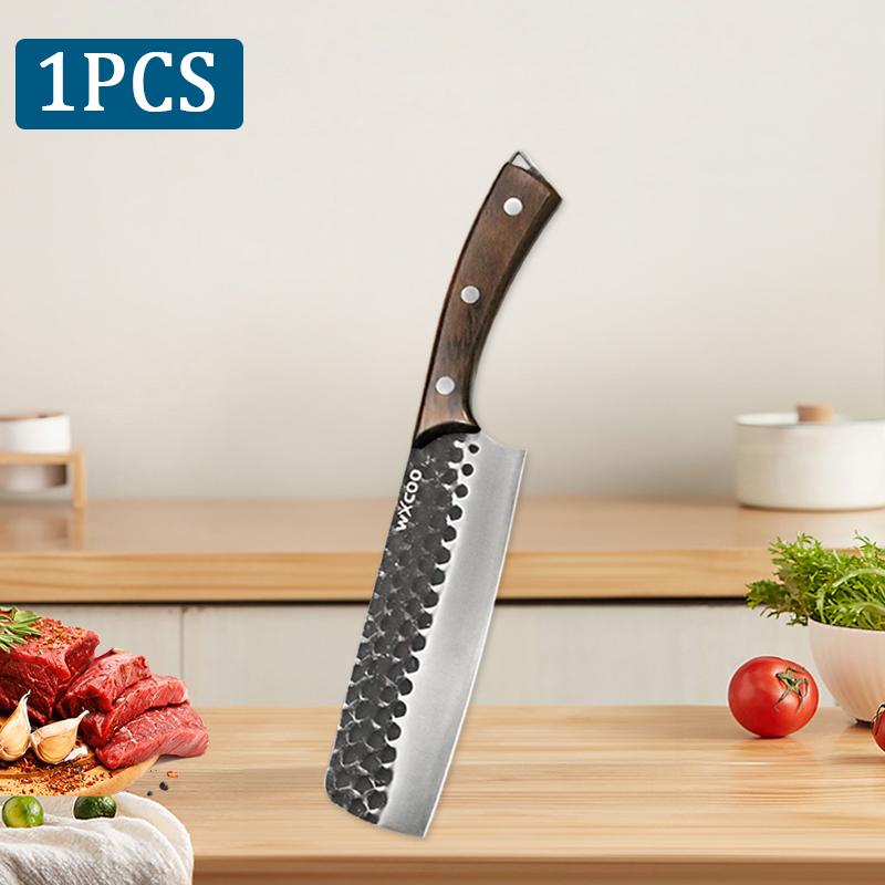 WXCOO Multifunctional Fish Cutter Knife Stainless Steel Butcher Knife Meat Cleaver Sharp Blade Bottle Opener Kitchen Knife