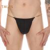 Pánská tanga Ledové hedvábné spodní prádlo Sexy G-Strings Kovové řetízky vyhloubené Pohodlné kalhotky Slim Fit Kalhotky s vysokou elasticitou