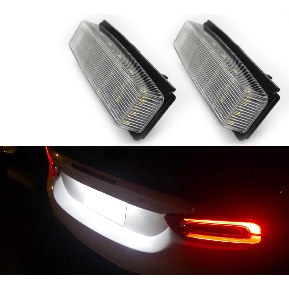 Pair of 18-LED Black License Plate Lights for Mazda Miata MX5 06-15 & Fiat 124