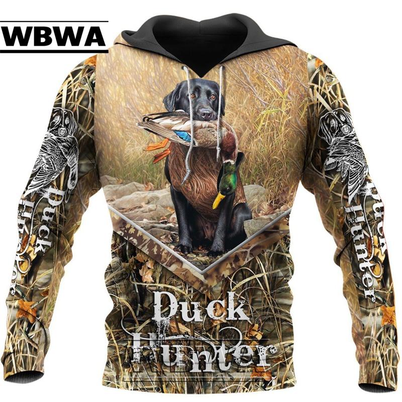 Cheap Duck Hunting Dog 3D All Over Printed Hoodie Men Sweatshirt Unisex