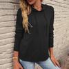 Top da Donna Autunno Inverno Camicia Scollo a V Monopetto Top Casual Felpa con Cappuccio Colore Unico Larga Moda Donna Felpe
