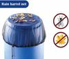 Garden Patio Rain Barrel Mesh Cover - Black Insect & Leaf Protection