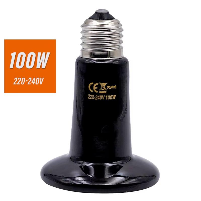 25W 50W 75W 100W 150W 200W Far Infrared Pet Heating Lamp Ceramic 110V 220V Reptile Turtle Brooder Bulb Heat Emitter Light Bulb