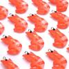 10Pcs Charms Simulation Shrimp 20x30mm Resin Pendant for Earring Bracelet Necklace Keychain DIY Jewelry Making Accessories.