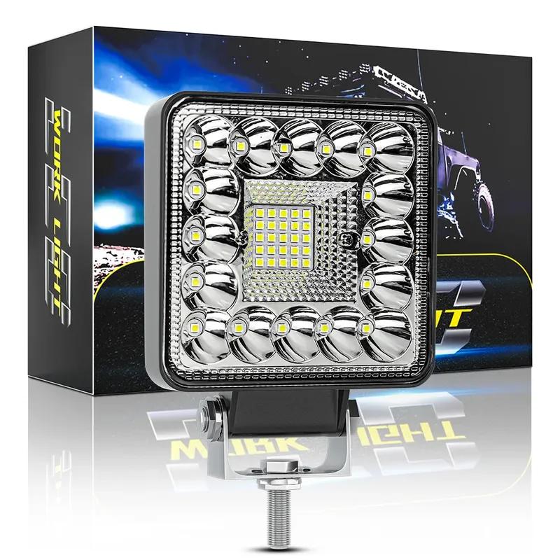 2pcs 4pcs 4inch 123W LED Light Bar Spotlight 12V 24V Car Work Light For Jeep Truck Boat Tractor ATV Offroad 4X4 Barra Mini LED
